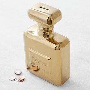 NEW Z Gallerie Gold Parfum Coin bank